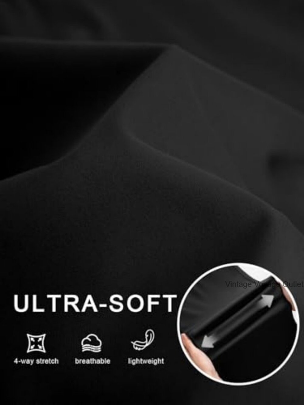 Stretchy High Waisted Wide Leg Work Pants with Pockets Business Casual - Picture 4 of 6